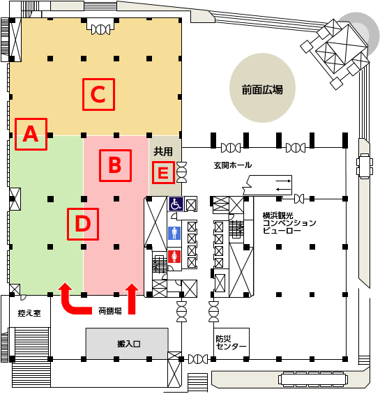 展示場使用区分平面図